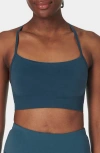 Sweaty Betty Spirit Restored Racerback Sports Bra In Subdued Blue
