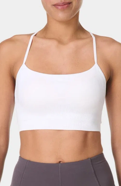 Sweaty Betty Spirit Restored Racerback Sports Bra In White