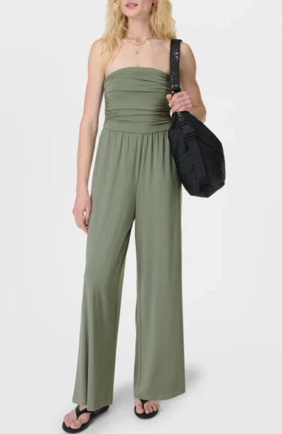 Sweaty Betty Strapless Wide Leg Jumpsuit In Green