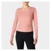 Sweaty Betty Super Soft Womens Pink Rib Twist Back Long Sleeve Yoga Jdm811 In Pink