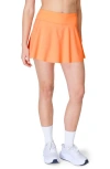 Sweaty Betty Swift Running Skort In Tangerine Orange