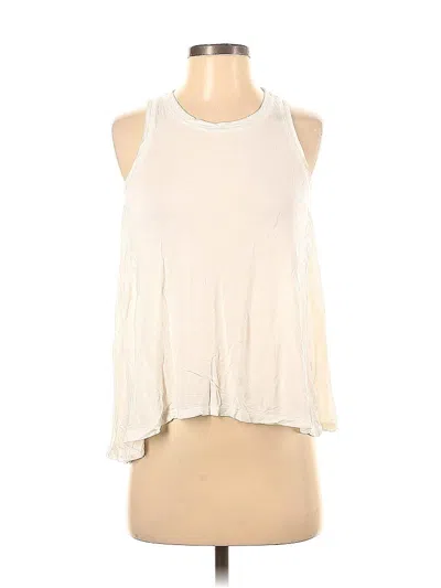 Pre-owned Sweaty Betty Tank Top Ivory Halter Neckline Tops