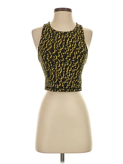 Pre-owned Sweaty Betty Tank Top Yellow Halter Neckline Tops