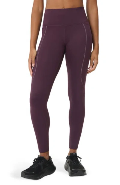 Sweaty Betty Therma Boost Pocketed 7/8 Running Leggings In Purple