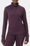 Sweaty Betty Therma Midlayer Half Zip Jacket In Purple