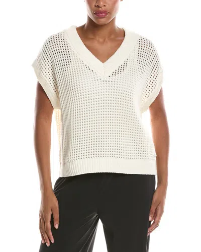 Sweaty Betty Tides High Open Stitch Cotton Sweater In White