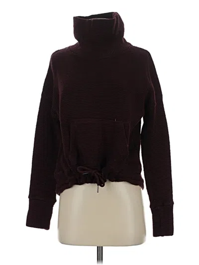Pre-owned Sweaty Betty Turtleneck Sweater In Burgundy