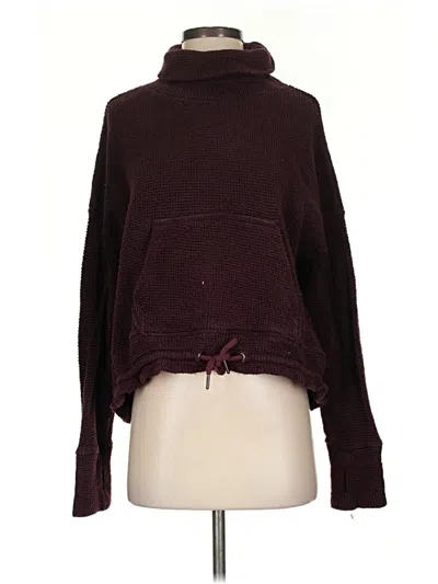 Pre-owned Sweaty Betty Turtleneck Sweater In Burgundy
