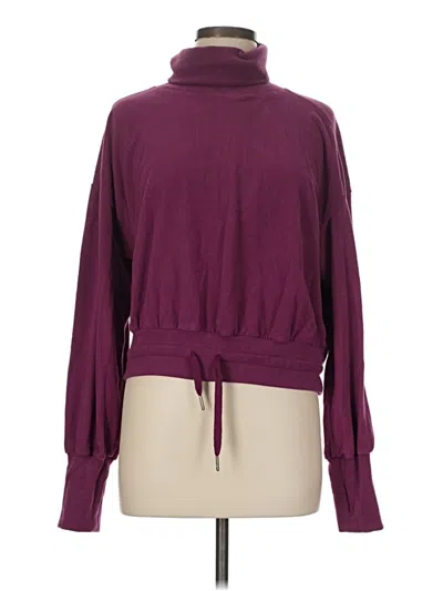 Pre-owned Sweaty Betty Turtleneck Sweater In Burgundy