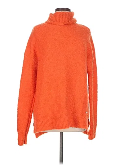 Pre-owned Sweaty Betty Turtleneck Sweater In Orange