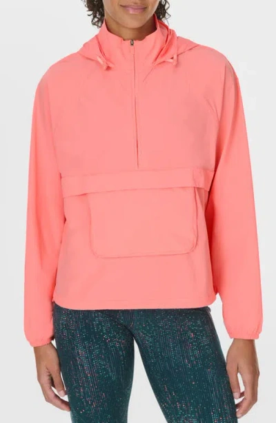 Sweaty Betty Ultimate Packaway Pullover Running Jacket In Pink