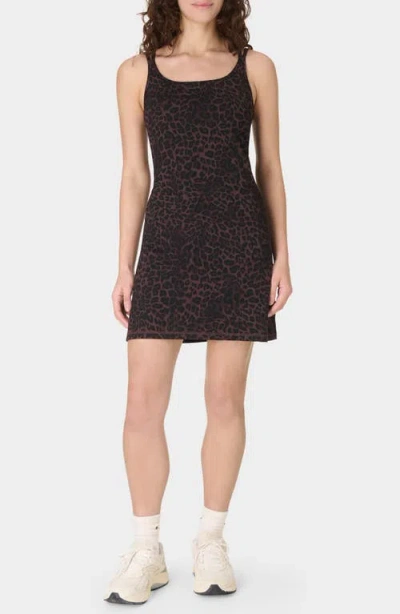 Sweaty Betty Ultimate Studio Double Strap Dress With Shorts Lining In Burgundy