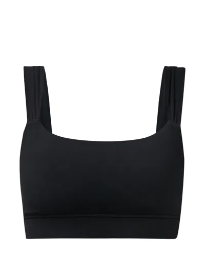 Sweaty Betty Ultimate Studio Gathered-strap Performance Top In Black