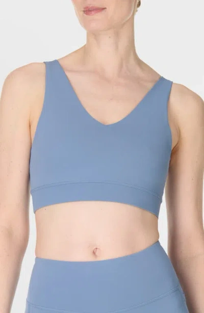 Sweaty Betty Ultimate Studio Voop Sports Bra In Blue