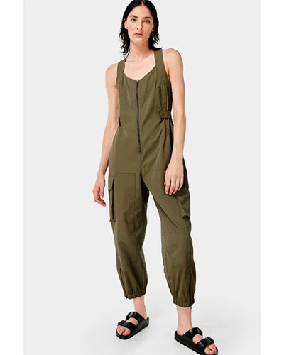 Sweaty Betty Utility Open Back Linen-blend Jumpsuit In Green