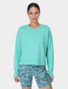Sweaty Betty Women's After Class Crop Sweatshirt In Blue