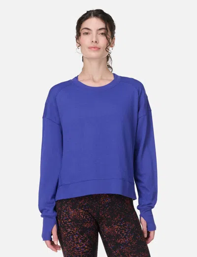 Sweaty Betty Women's After Class Crop Sweatshirt In Blue
