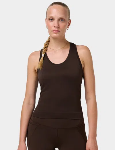 Sweaty Betty Women's Athlete Crop Seamless Workout Vest In Brown