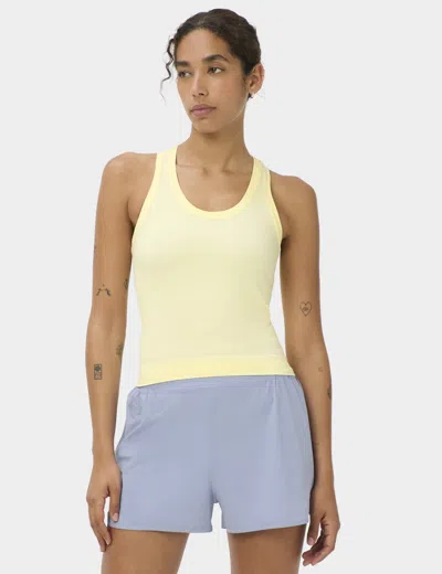 Sweaty Betty Women's Athlete Crop Seamless Workout Vest In Yellow