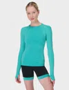Sweaty Betty Women's Athlete Seamless Gym Long Sleeve Top In Green
