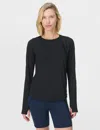 Sweaty Betty Women's Breathe Easy Mesh Long Sleeve Top In Black