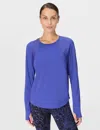 Sweaty Betty Women's Breathe Easy Mesh Long Sleeve Top In Blue