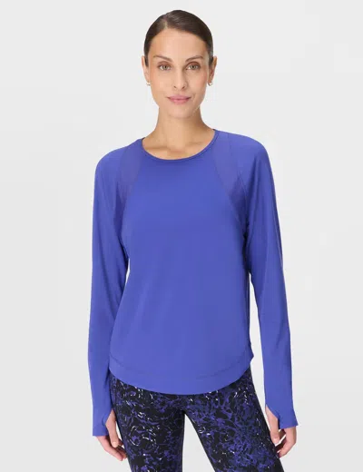 Sweaty Betty Women's Breathe Easy Mesh Long Sleeve Top In Blue