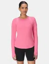 Sweaty Betty Women's Breathe Easy Mesh Long Sleeve Top In Pink