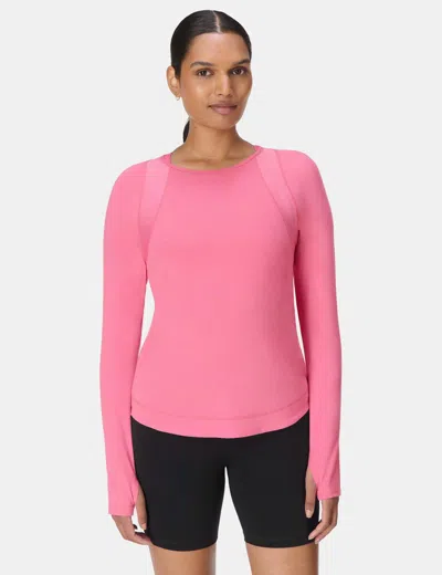 Sweaty Betty Women's Breathe Easy Mesh Long Sleeve Top In Pink