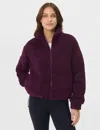 Sweaty Betty Canyon Front Zip High Pile Fleece Jacket In Purple
