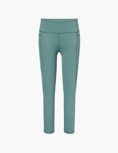 Sweaty Betty Womens Cool Forest Green Aerial High-rise Stretch-woven Leggings