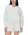 Sweaty Betty Revive Crop V Neck Sweatshirt In Lily White
