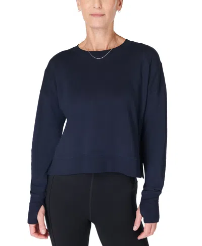 Sweaty Betty Women's After Class Cropped Sweatshirt In Navy