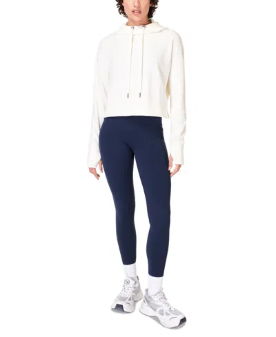 Sweaty Betty Women's Escape Luxe Fleece Cropped Hoodie In Lily White