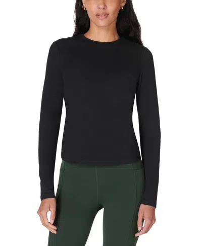Sweaty Betty Essential Sculpt Long Sleeve Tee In Black