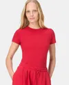 Sweaty Betty Essential Sculpt Crewneck T-shirt In Red