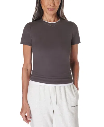 Sweaty Betty Women's Essential Sculpt Short-sleeve T-shirt In Urban Grey