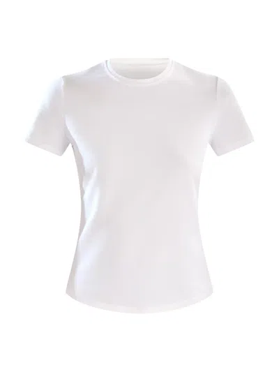 Sweaty Betty Essential Sculpt Short Sleeve Top In White