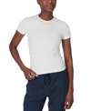 Sweaty Betty Explorer Sculpt Rib Performance T-shirt In Lily White