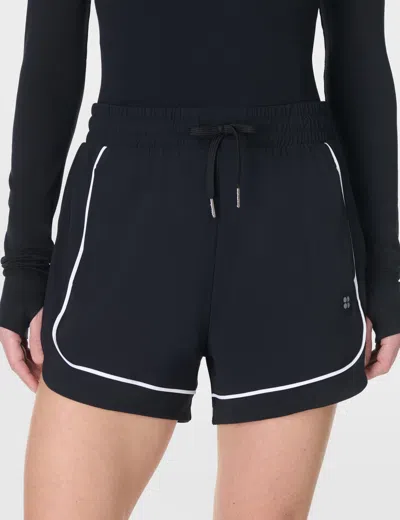 Sweaty Betty Explorer Track Piped Shorts In Black