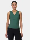 Sweaty Betty Womens Gaia V-neck Stretch-woven Vest Top Glade Green Marl Xxs