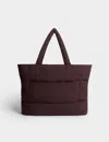 Sweaty Betty Womens Nimbus Cloud Woven Tote Bag Sable Brown In Burgundy