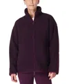 Sweaty Betty Front Zip Fleece Jacket In Midnight Cherry Purple