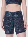 Sweaty Betty Womens Power 6in Stretch-woven Cycling Shorts Blue Aurora Print Xxs In Blue
