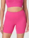 Sweaty Betty Womens Fuchsia Pink Power Mid-rise Stretch-woven Shorts In Pink
