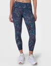 Sweaty Betty Womens Power Workout Abstract-print Stretch-woven Leggings Blue Aurora Print Xxl In Blue