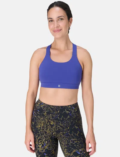 Sweaty Betty Women's Power Medium Support Seam-free Bust Sports Bra In Blue