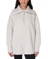 Sweaty Betty Radiant Half Zip Sweatshirt In Tranquil Grey Marl