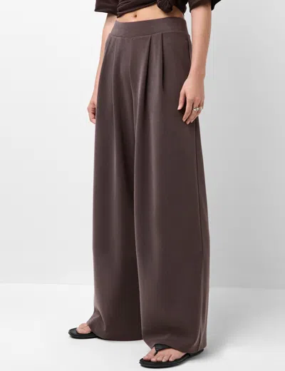 Sweaty Betty Sand Wash Pleated Wide-leg Trousers In Brown