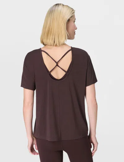 Sweaty Betty Women's Soft Flow Strappy Back Boxy Tee In Brown